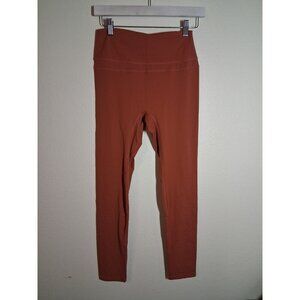 NWT ILUS Leggings Athletic Workout Yoga Pants Stretchy Orange Brown Size Large